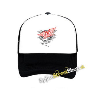 AEROSMITH - Repeat - čiernobiela sieťkovaná šiltovka model "Trucker"