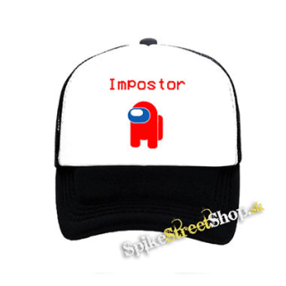 AMONG US - Impostor - čiernobiela sieťkovaná šiltovka model "Trucker"