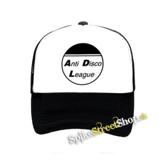 ANTI DISCO LEAGUE - Logo Circle - čiernobiela sieťkovaná šiltovka model "Trucker"