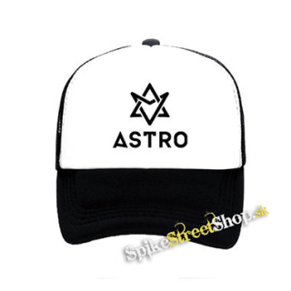 ASTRO - Logo - čiernobiela sieťkovaná šiltovka model "Trucker"
