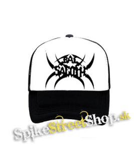 BAL-SAGOTH - Logo - čiernobiela sieťkovaná šiltovka model "Trucker"