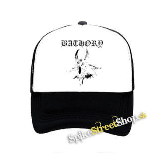 BATHORY - Goat - čiernobiela sieťkovaná šiltovka model "Trucker"