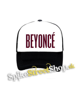 BEYONCÉ - čiernobiela sieťkovaná šiltovka model "Trucker"
