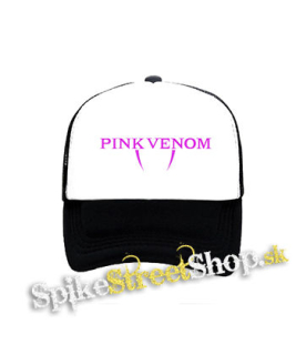 BLACKPINK - Pink Venom - čiernobiela sieťkovaná šiltovka model "Trucker"