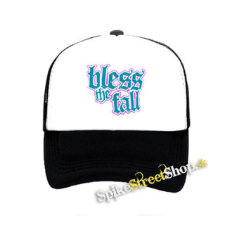 BLESSTHEFALL - Logo - čiernobiela sieťkovaná šiltovka model "Trucker"