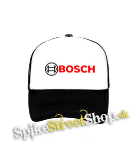BOSCH - Logo - čiernobiela sieťkovaná šiltovka model "Trucker"