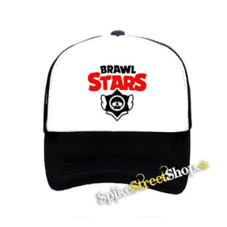 BRAWL STARS - Logo - čiernobiela sieťkovaná šiltovka model "Trucker"