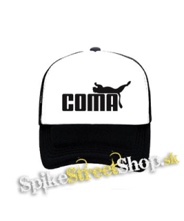 COMA - čiernobiela sieťkovaná šiltovka model "Trucker"