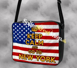 KEEP CALM AND GO TO NEW YORK - Taška na rameno