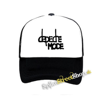 DEPECHE MODE - Logo People Are People - čiernobiela sieťkovaná šiltovka model "Trucker"