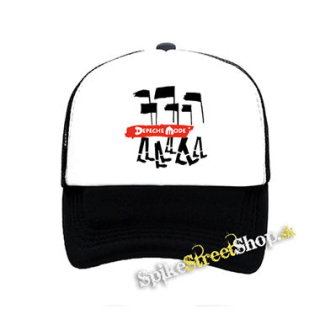 DEPECHE MODE - Spirit Cover - čiernobiela sieťkovaná šiltovka model "Trucker"