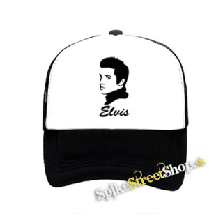 ELVIS PRESLEY - Portrait - čiernobiela sieťkovaná šiltovka model "Trucker"