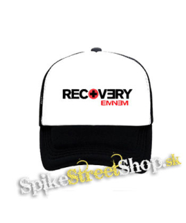 EMINEM - Recovery - čiernobiela sieťkovaná šiltovka model "Trucker"