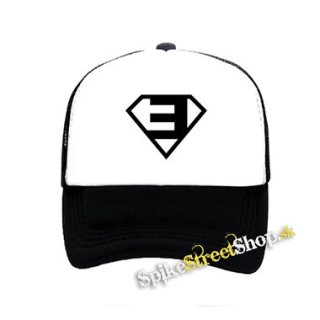EMINEM - Superman Symbol - čiernobiela sieťkovaná šiltovka model "Trucker"
