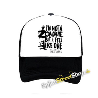 FALLING IN REVERSE - I'm Not A Zombie - čiernobiela sieťkovaná šiltovka model "Trucker"