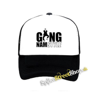 GANGNAM STYLE - čiernobiela sieťkovaná šiltovka model "Trucker"