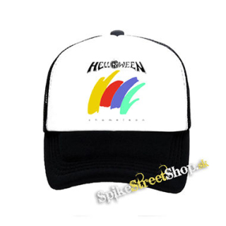 HELLOWEEN - Chameleon - čiernobiela sieťkovaná šiltovka model "Trucker"