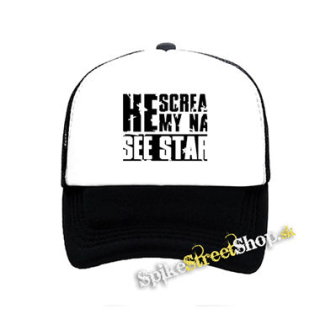 I SEE STARS - She Screams My Name Motive 2 - čiernobiela sieťkovaná šiltovka model "Trucker"