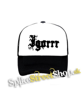 IGORRR - Logo - čiernobiela sieťkovaná šiltovka model "Trucker"