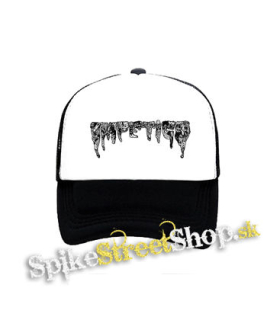 IMPETIGO  -Logo - čiernobiela sieťkovaná šiltovka model "Trucker"
