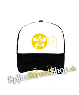 IRON MAIDEN - I Love Iron Maiden Yellow Eddie - čiernobiela sieťkovaná šiltovka model "Trucker"
