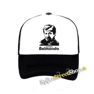 JEAN-PAUL BELMONDO - Portrait - čiernobiela sieťkovaná šiltovka model "Trucker"
