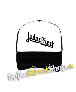 JUDAS PRIEST - Classic Logo - čiernobiela sieťkovaná šiltovka model "Trucker"