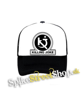 KILLING JOKE - Logo Crest - čiernobiela sieťkovaná šiltovka model "Trucker"