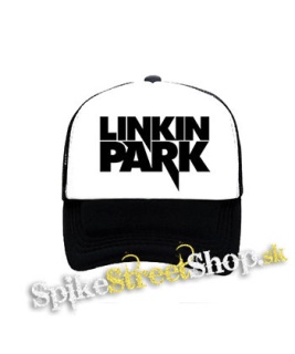 LINKIN PARK - Logo Simple - čiernobiela sieťkovaná šiltovka model "Trucker"