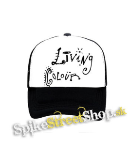 LIVING COLOUR - Logo - čiernobiela sieťkovaná šiltovka model "Trucker"