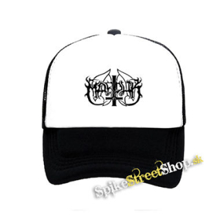 MARDUK - Logo White - čiernobiela sieťkovaná šiltovka model "Trucker"