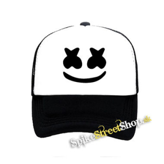 MARSHMELLO - BW Smile - čiernobiela sieťkovaná šiltovka model "Trucker"