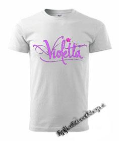 VIOLETTA - Pink Logo - biele pánske tričko