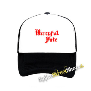 MERCYFUL FATE - Logo Red - čiernobiela sieťkovaná šiltovka model "Trucker"