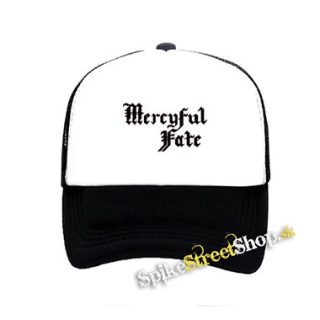 MERCYFUL FATE - Logo White - čiernobiela sieťkovaná šiltovka model "Trucker"