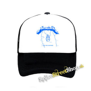 METALLICA - Ride The Lightning Blue Motive - čiernobiela sieťkovaná šiltovka model "Trucker"