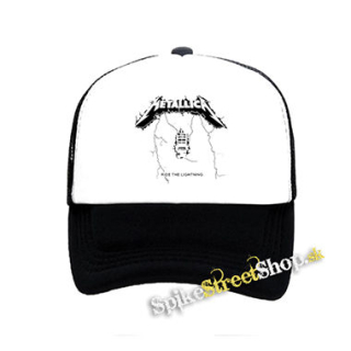 METALLICA - Ride The Lightning - čiernobiela sieťkovaná šiltovka model "Trucker"
