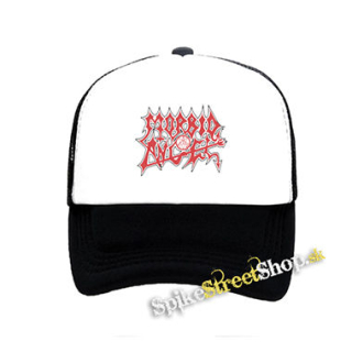 MORBID ANGEL - Logo Red White - čiernobiela sieťkovaná šiltovka model "Trucker"