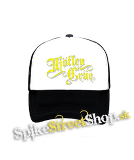 MOTLEY CRUE - Logo - čiernobiela sieťkovaná šiltovka model "Trucker"