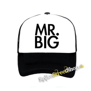MR BIG - Logo White - čiernobiela sieťkovaná šiltovka model "Trucker"