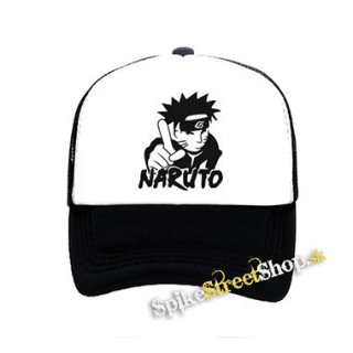 NARUTO - MANGA - čiernobiela sieťkovaná šiltovka model "Trucker"