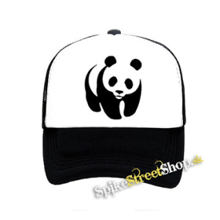 PANDA - čiernobiela sieťkovaná šiltovka model "Trucker"
