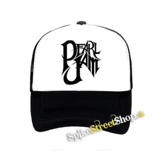 PEARL JAM - Logo Graffiti - čiernobiela sieťkovaná šiltovka model "Trucker"