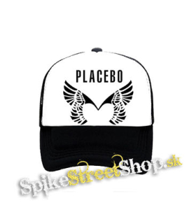 PLACEBO - Wings Logo - čiernobiela sieťkovaná šiltovka model "Trucker"