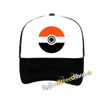 POKEMON - Symbol - čiernobiela sieťkovaná šiltovka model "Trucker"