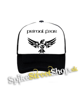 PRIMAL FEAR - Logo Crest - čiernobiela sieťkovaná šiltovka model "Trucker"
