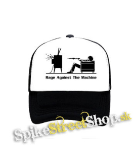 RAGE AGAINST THE MACHINE - Won't Do - čiernobiela sieťkovaná šiltovka model "Trucker"