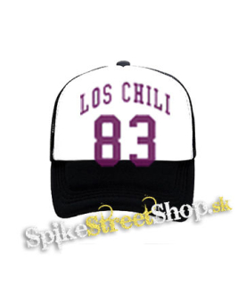 RED HOT CHILI PEPPERS - Los Chili 83 - čiernobiela sieťkovaná šiltovka model "Trucker"