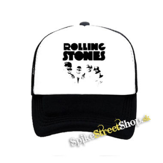 ROLLING STONES - Smile Band Forever - čiernobiela sieťkovaná šiltovka model "Trucker"