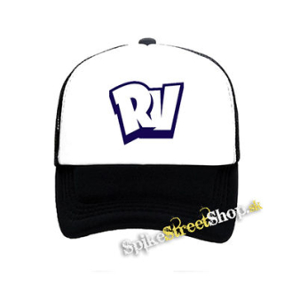 RUMBLEVERSE - Logo CREST - čiernobiela sieťkovaná šiltovka model "Trucker"